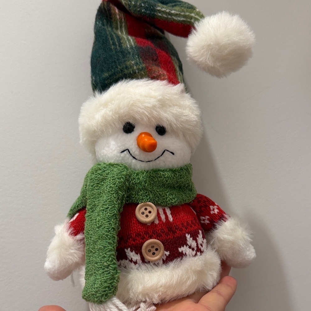 Festive Snowman Holiday Decor Set - Red and White - Picture 3 of 5